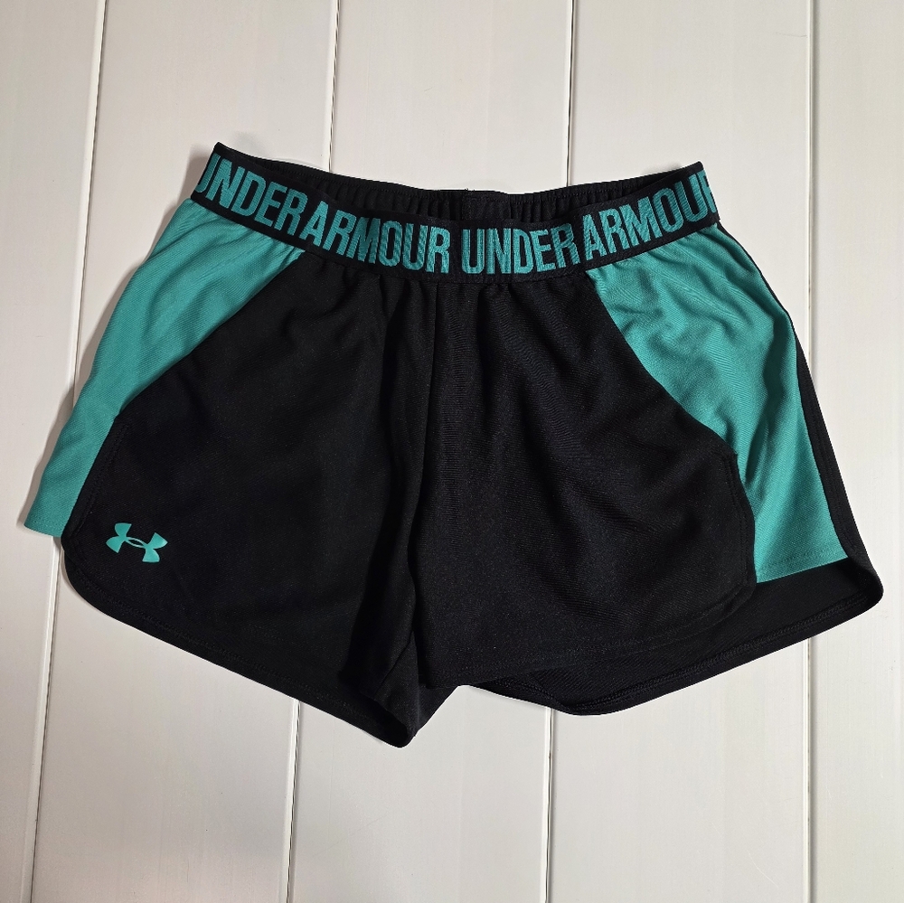 Under Armour Women's Play Up 2.0 Shorts - Size: Small - Color: Black and Teal